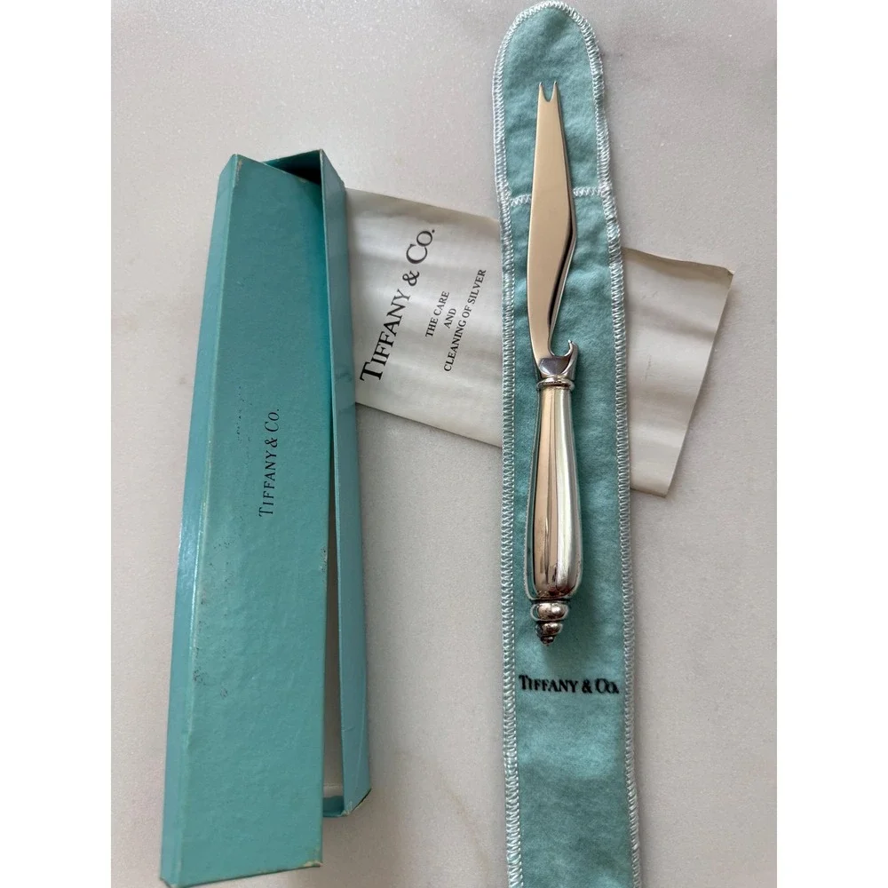 Tiffany & Co Sterling Silver Modern Shell Bar Knife Angela Cummings w/ Box